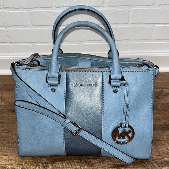 Michael Kors Sutton Powder Blue Satchel - Picture 2 of 16